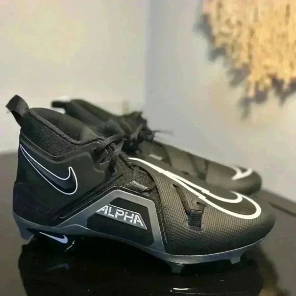 Men\'s Nike Alpha Menace Pro 3 Shadow Black Football Cleats DM1788-001 Size 13 main image 6